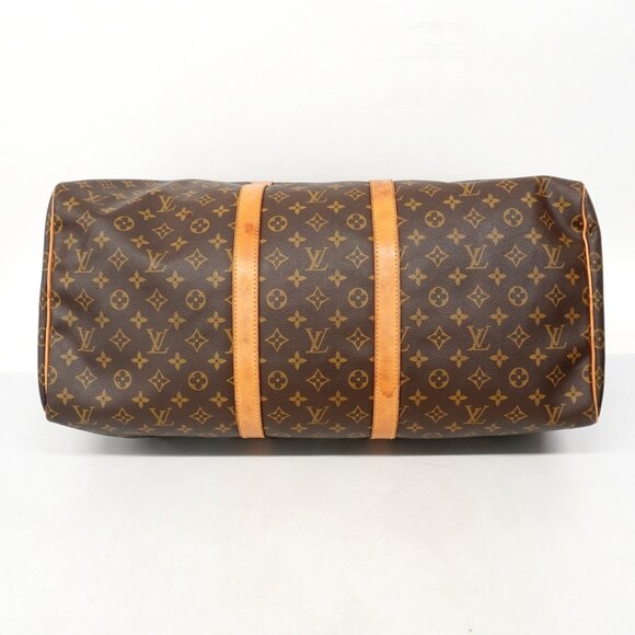 LOUIS VUITTON Authentic Brown Monogram Keepall 55 Boston Bag - Picture 3 of 12